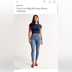 Abercrombie & Fitch Curve Love High Rise Super Skinny Ankle Jean